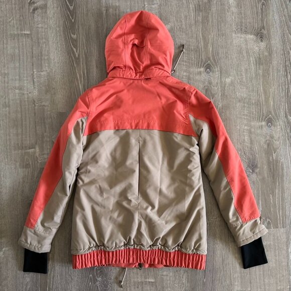 O'Neill Utility Snow Jacket Coral Beige Hooded Ski Snowboard Coat Size Medium - Picture 2 of 16